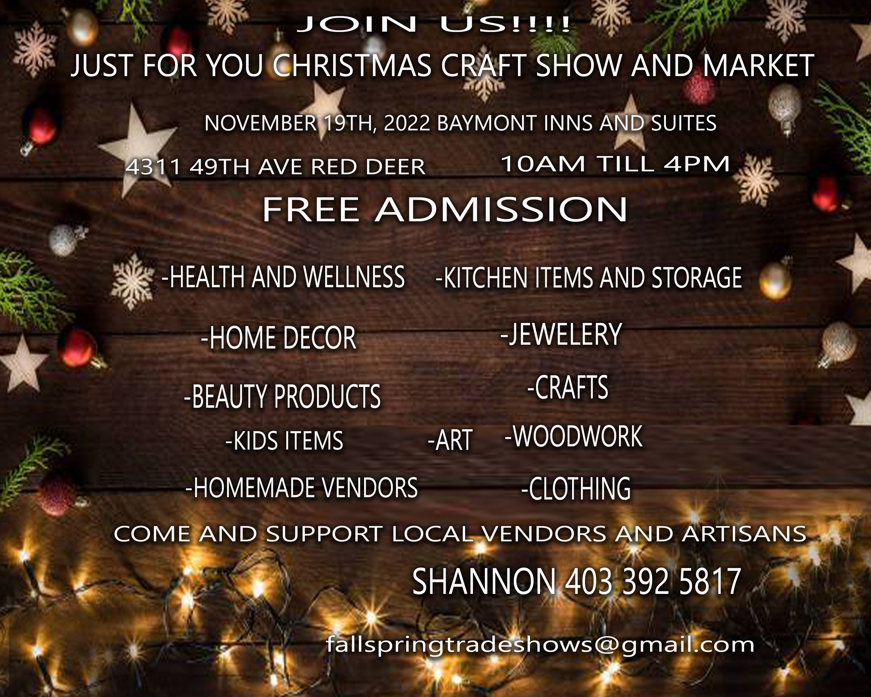 Just For You Christmas Craft Show and Market 