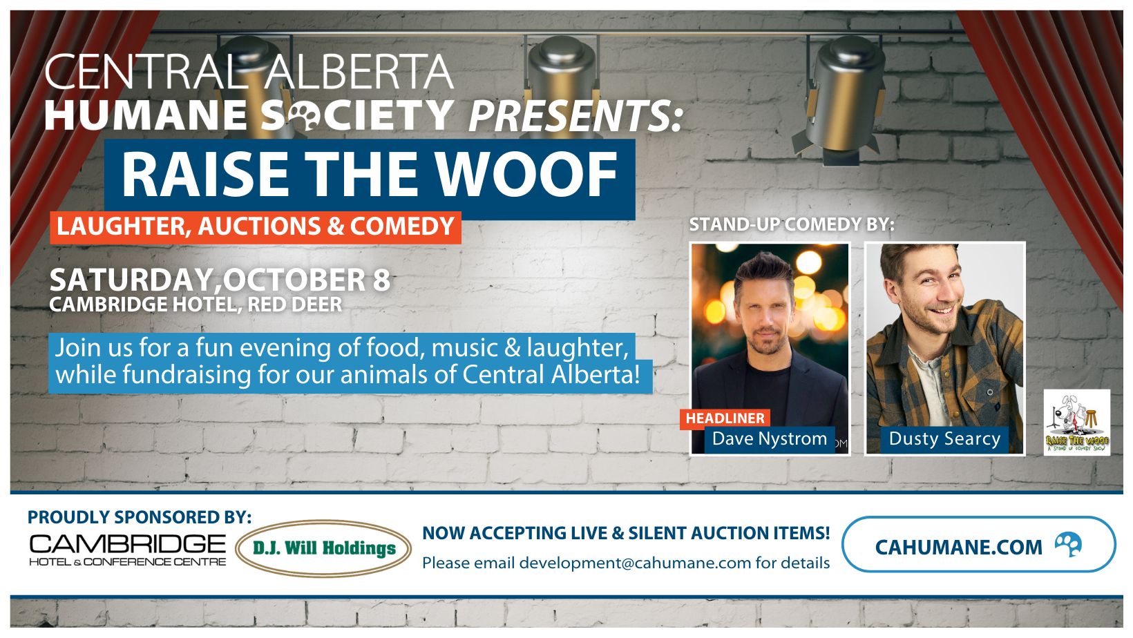 "Raise the Woof!" Comedy Dinner & CA Humane Society Fundraiser