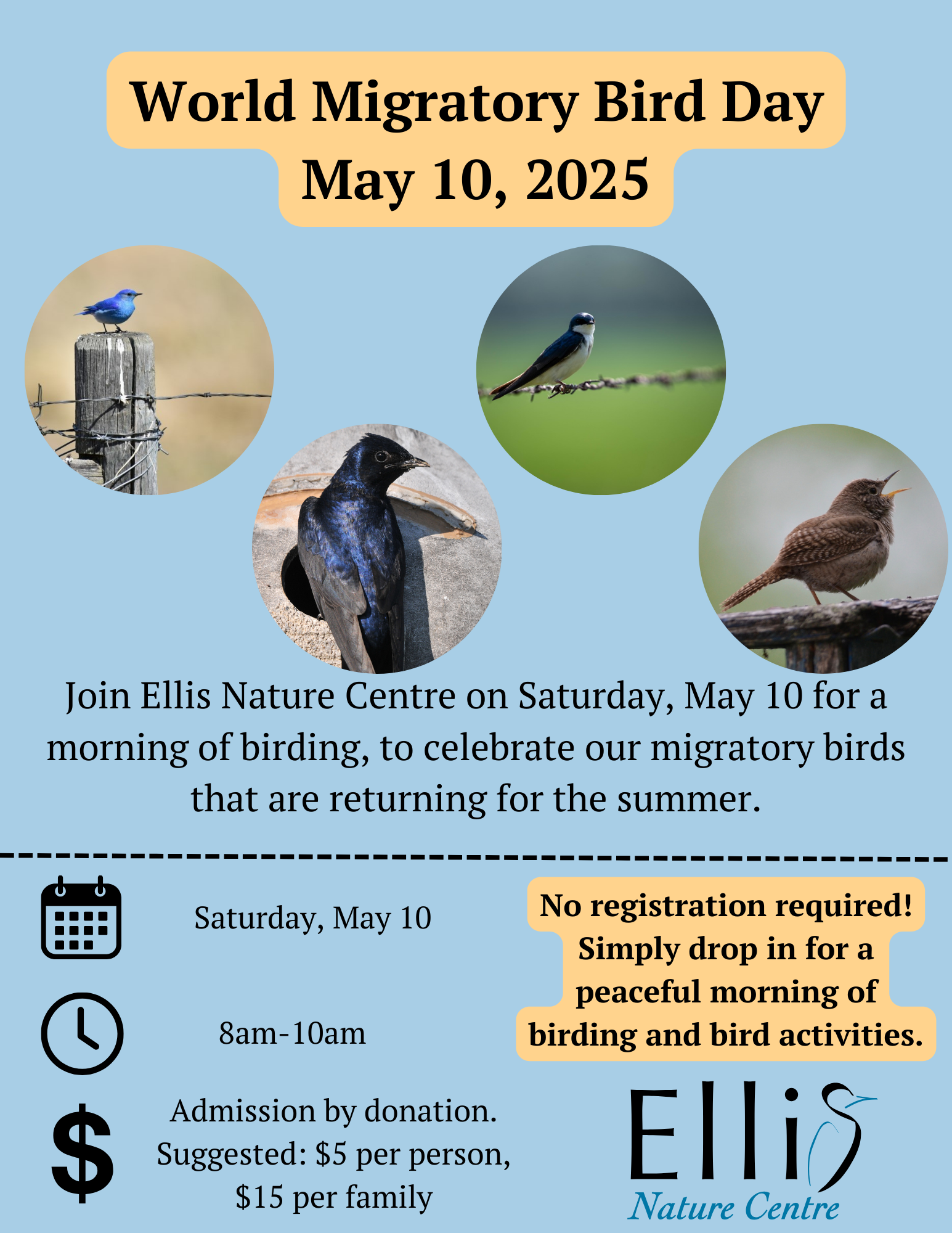 Ellis Nature Centre World Migratory Bird Day