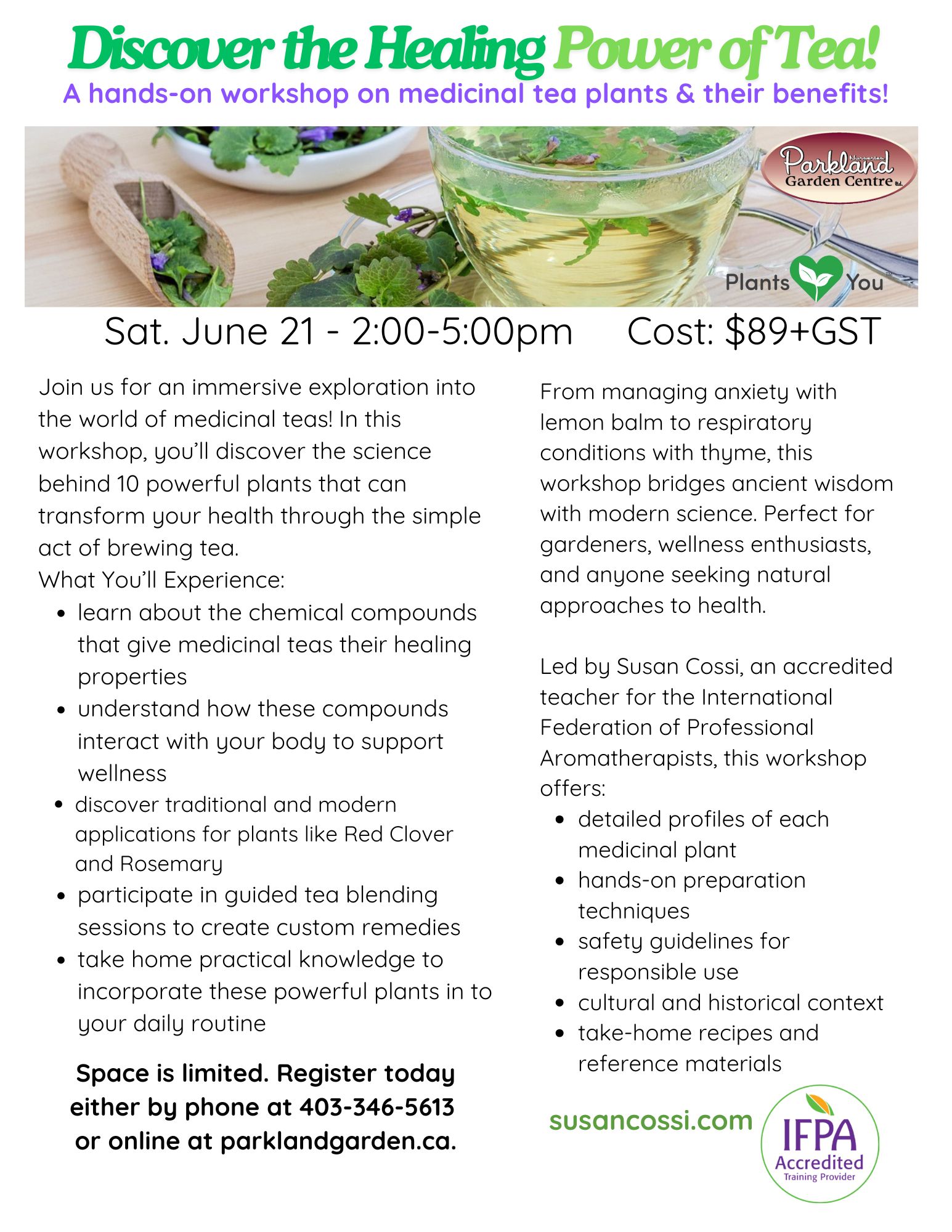 Discover the Healing Power of Tea at Parkland Garden Centre