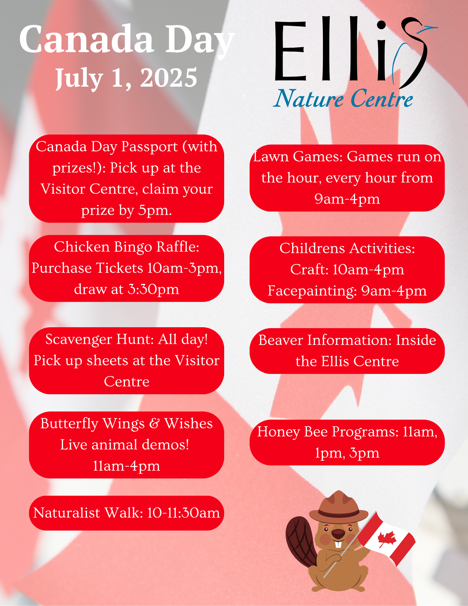 Canada Day at Ellis Nature Centre