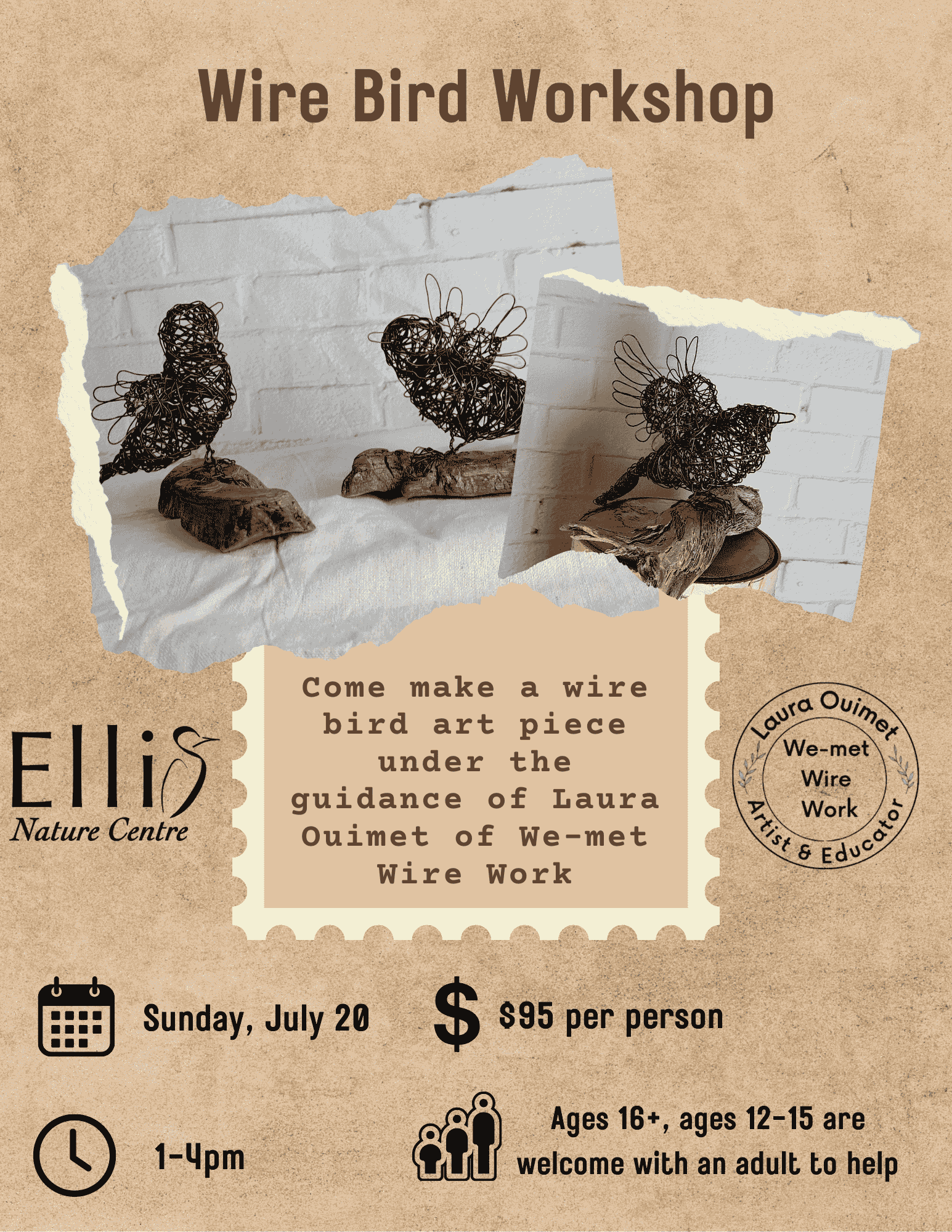 Wire Bird Art Workshop