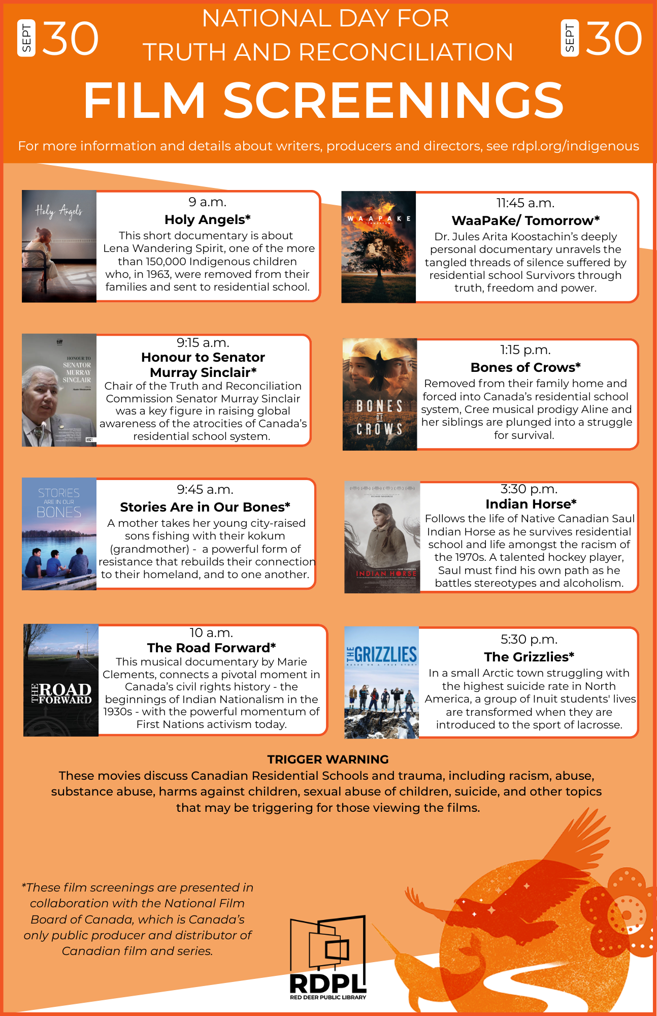 The National Day for Truth and Reconciliation: Free Film Screenings
